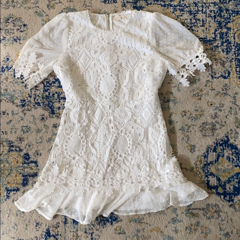 Just Me - Picture This Moment White Eyelet Dress